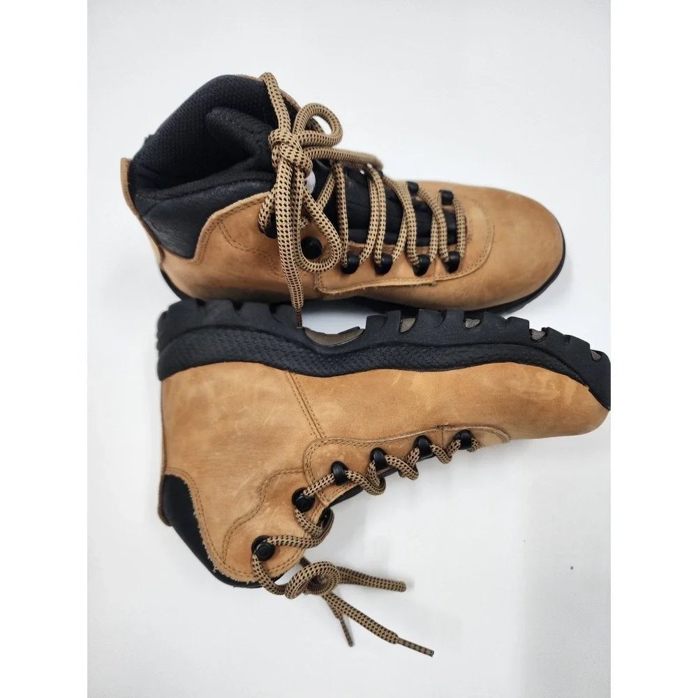 Hi-Tec‎ Waterproof Hiking Boots Tan Nubuck Leather Lace Up Outdoor Trail Shoes